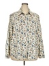 Unbranded Floral Ivory Long Sleeve Blouse Size 2X - photo 1