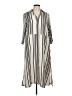 H&M 100% Polyester Stripes Ivory Casual Dress Size M - photo 1