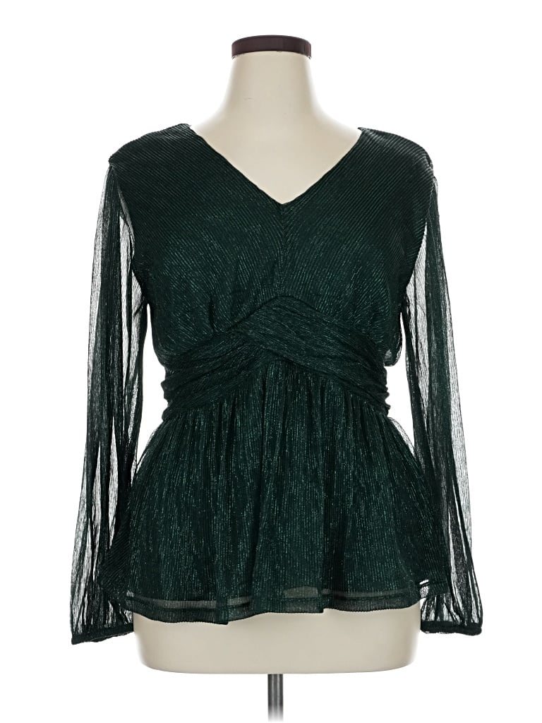 Maurices Long Sleeve Blouse In Black