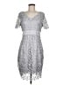 Venus 100% Polyester Gray Cocktail Dress Size 8 - photo 1