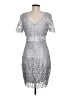 Venus 100% Polyester Gray Cocktail Dress Size 8 - photo 2