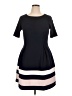Echo Color Block Black Casual Dress Size 14 - photo 1
