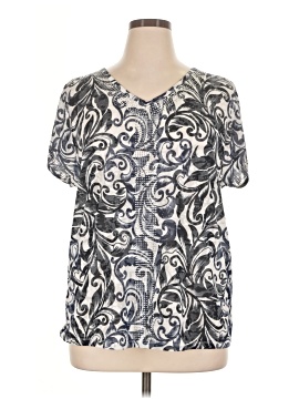 INC International Concepts Short Sleeve Blouse (view 1)