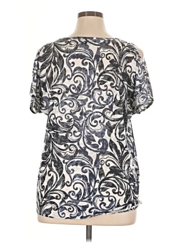 INC International Concepts Short Sleeve Blouse (view 2)