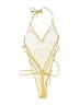 Unbranded Solid Yellow One Piece Swimsuit Size S - photo 2