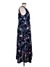 Connected Apparel 100% Polyester Floral Blue Casual Dress Size 12 - photo 4