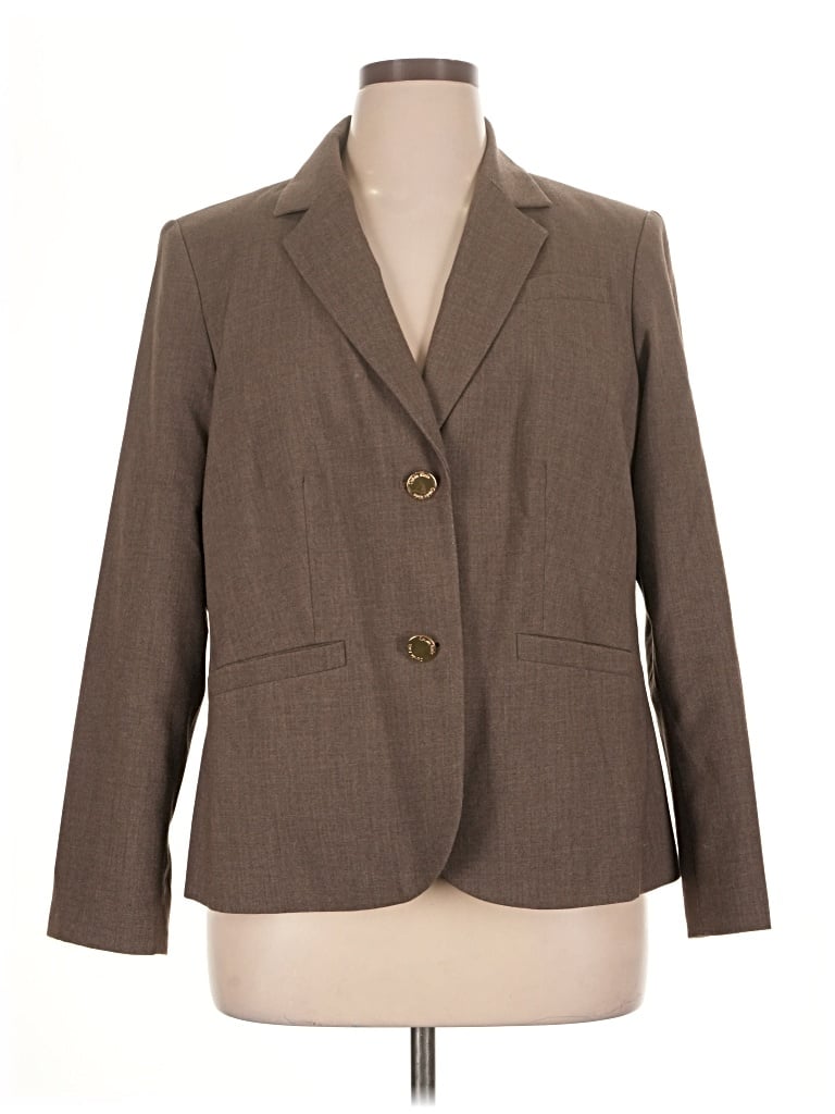 Pre-owned Calvin Klein Blazer Jacket In Tan