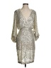 Eliza J Metallic Silver Cocktail Dress Size 2 - photo 1