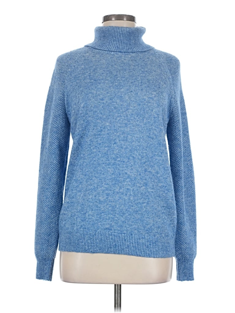Pre-owned Ann Taylor Loft Turtleneck Sweater In Blue