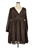 Torrid 100% Polyester Print Black Casual Dress Size 20 Plus - photo 1