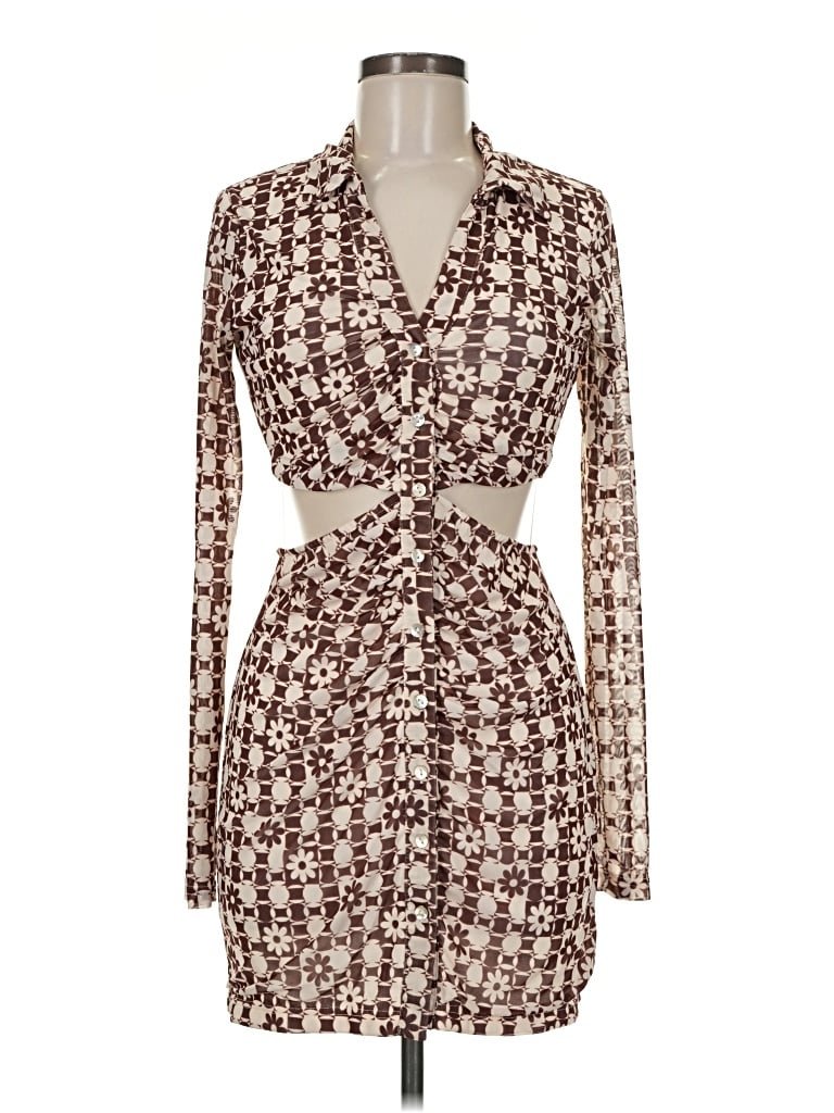 Pre-owned Cotton Candy La Casual Dress In Brown