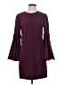 Milly Solid Burgundy Casual Dress Size 4 - photo 1