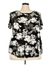 JM Collection Black Short Sleeve Blouse Size 3X - photo 1