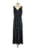H&M 100% Polyester Chevron-herringbone Black Casual Dress Size 8 - photo 1