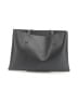Unbranded 100% Leather Color Block Black Gray Leather Tote One size - photo 3