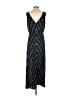 H&M 100% Polyester Chevron-herringbone Black Casual Dress Size 8 - photo 2