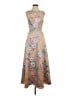 BHLDN 100% Polyester Floral Tan Cocktail Dress Size 0 - photo 1