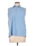 Unbranded Blue Sleeveless Button-Down Shirt Size L - photo 1