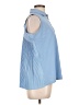 Unbranded Blue Sleeveless Button-Down Shirt Size L - photo 4