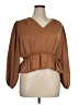 Express 100% Polyester Brown 3/4 Sleeve Blouse Size XL - photo 1