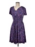 Wisp Print Purple Casual Dress Size 8 - photo 1