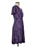 Wisp Print Purple Casual Dress Size 8 - photo 4