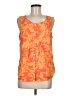 Croft & Barrow 100% Polyester Orange Sleeveless Blouse Size M - photo 1