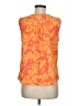 Croft & Barrow 100% Polyester Orange Sleeveless Blouse Size M - photo 2