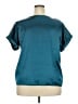 Unbranded Metallic Teal Short Sleeve Blouse Size XXL - photo 2