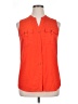 Calvin Klein Orange Sleeveless Button-Down Shirt Size 16 (estimated) - photo 1