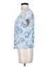 Sigrid Olsen 100% Linen Blue Short Sleeve Blouse Size S - photo 5