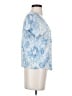 Sigrid Olsen 100% Linen Blue Short Sleeve Blouse Size S - photo 4