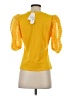 Flat White Yellow Short Sleeve Top Size S - photo 2