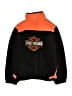 Harley Davidson 100% Polyester Color Block Orange Track Jacket Size 16 - 18 - photo 2