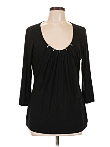 White House Black Market 3/4 Sleeve T-Shirt (view 1)