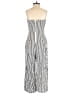 Main Strip 100% Rayon Stripes White Jumpsuit Size S - photo 2