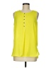 Vince Camuto 100% Polyester Yellow Sleeveless Blouse Size M - photo 1