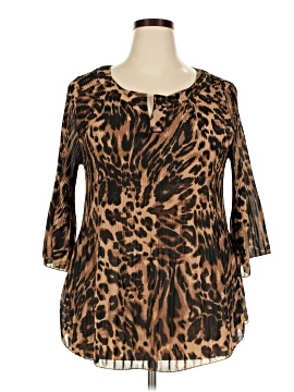 Just My Size 3/4 Sleeve Blouse (view 1)