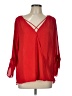 Bold Elements Red 3/4 Sleeve Blouse Size L - photo 1