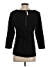 Talbots Solid Black 3/4 Sleeve Top Size S - photo 2