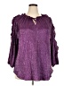 Cato 100% Polyester Purple 3/4 Sleeve Blouse Size 20W - photo 1