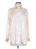Zara 100% Polyester Animal Print Ivory Long Sleeve Blouse Size S - photo 1