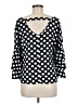 Unique Spectrum Polka Dots Black 3/4 Sleeve Blouse Size M - photo 2