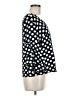 Unique Spectrum Polka Dots Black 3/4 Sleeve Blouse Size M - photo 4