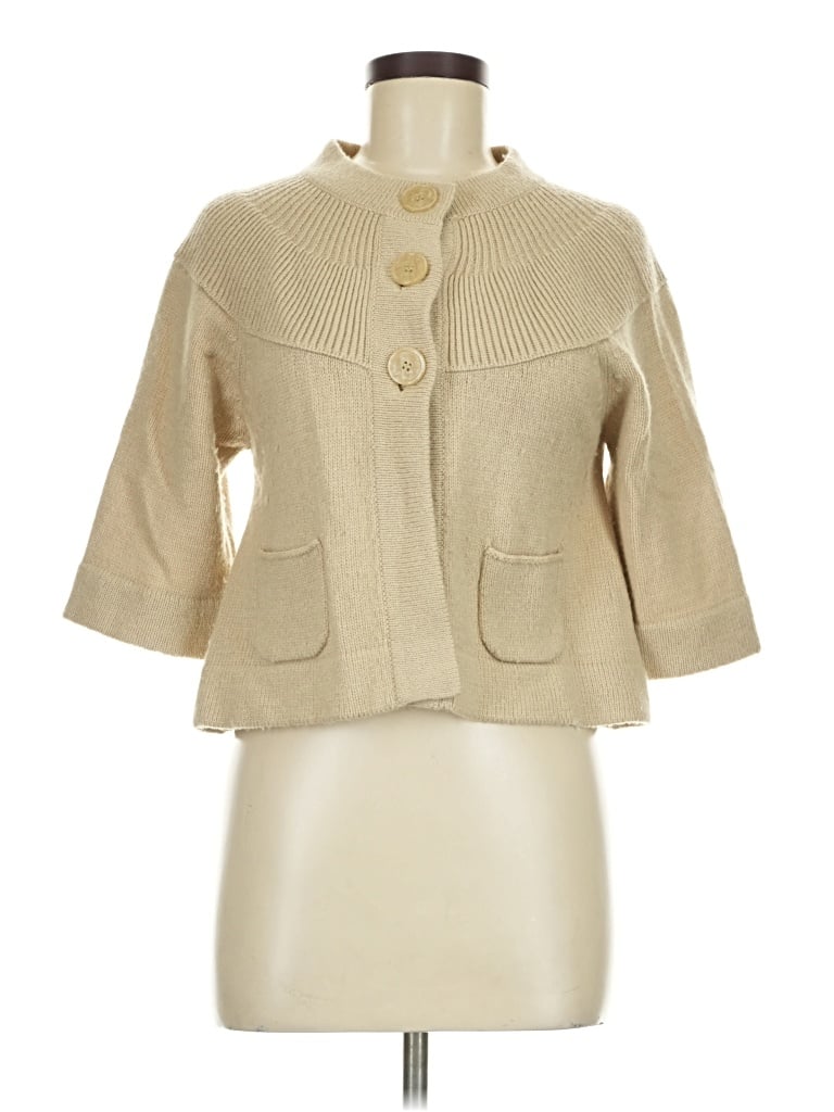 Pre-owned Apostrophe Cardigan Sweater In Tan