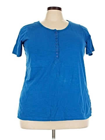 Woman Within Short Sleeve Henley (view 1)