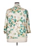 Alfred Dunner Floral Ivory 3/4 Sleeve Blouse Size 2X - photo 2