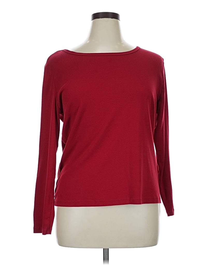 Pre-owned St. John's Bay Pullover Sweater In Burgundy