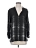 Parker 100% Silk Black Long Sleeve Silk Top Size S - photo 1