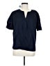 Ann Taylor Blue Short Sleeve Blouse Size Med Petite - photo 1